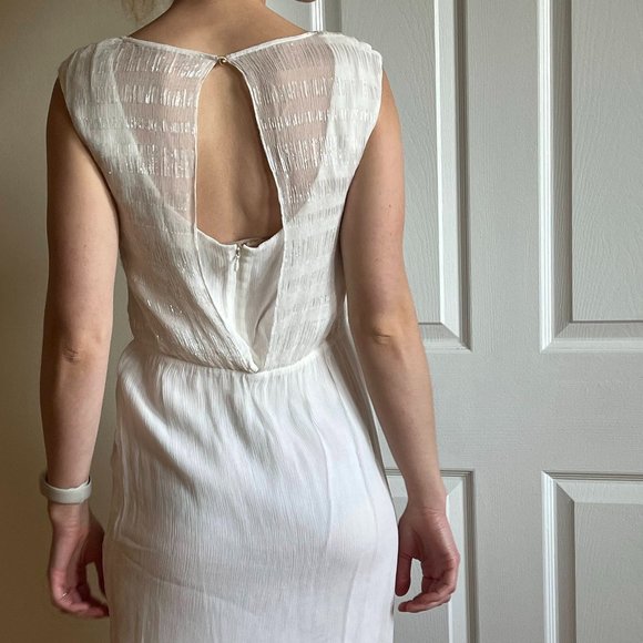 Brand New Silk White Mini Dress - Picture 5 of 7